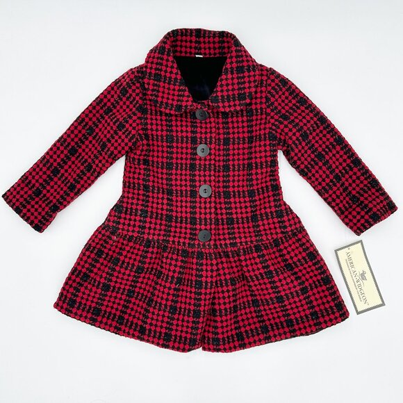 NWT American Widgeon Button Up Faux Wool Flounce Coat Size 4 – Fully lined - Picture 1 of 6